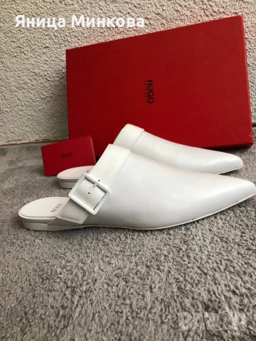 Дамски чехли Hugo Boss- нови, естествена кожа, снимка 2 - Чехли - 51235133