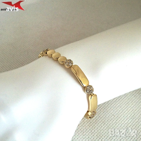 Гривна с 14К златно покритие 234865, снимка 4 - Гривни - 53821519