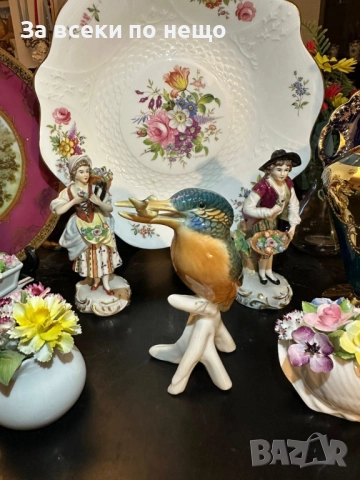 Karl Ens Germany - “Рибарчето” изключително красива птица с плячка в човката Код P1686, снимка 10 - Антикварни и старинни предмети - 52941780