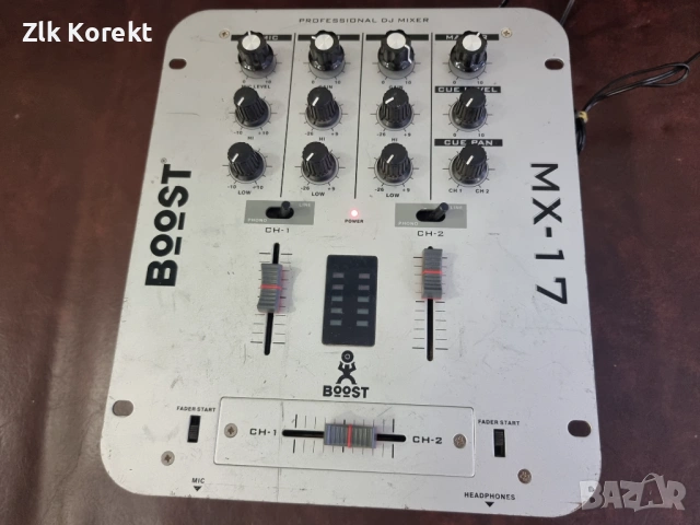  DJ миксер Boost, модел MX-17., снимка 3 - Ресийвъри, усилватели, смесителни пултове - 54228550