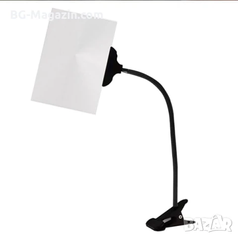 Мощна настолна правоъгълна лупа с щипка за четене шиене на гоблени бродиране A4 козметик маникюр, снимка 11 - Други инструменти - 50921000