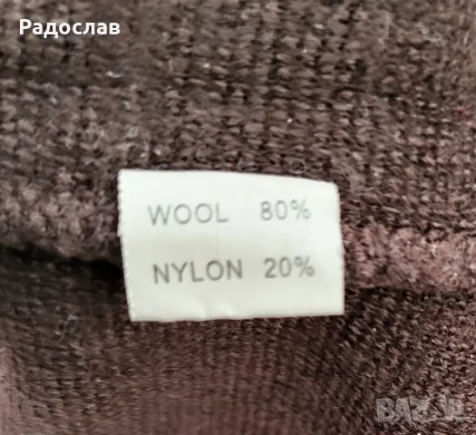 Продавам вълнен луксозен пуловер дамски кафяв с шарки и мъниста, снимка 5 - Блузи с дълъг ръкав и пуловери - 46938980