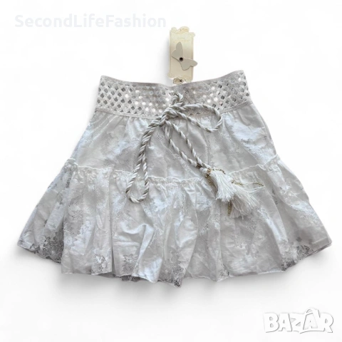 Azara Paris дамска бяла пола къса нова с етикет 