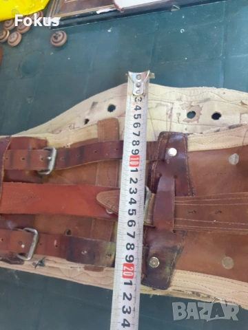 Стар широк кожен колан пояс силях, снимка 5 - Антикварни и старинни предмети - 53326955