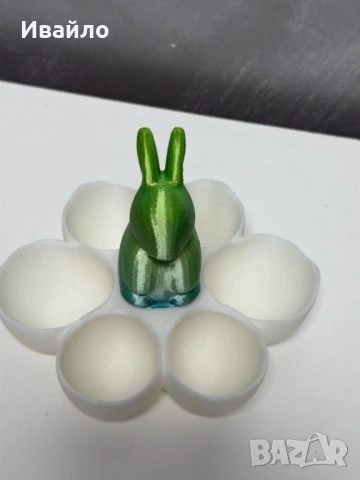 Поставка за яйца на великденско зайче.Великденска украса , снимка 3 - Декорация за дома - 53589280