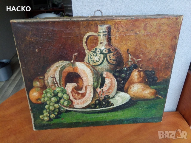 Стара Маслена Картина Разписана от Автора 1932г.Размери 50/40 см. Внос от Германия