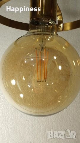 Абажур (Пендел) от месинг със специална крушка LED, снимка 2 - Лампи за таван - 53935988