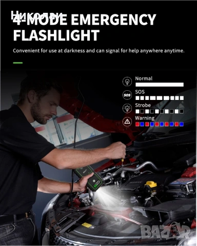 Мощен Бустер джъмп стартер 4000 ампера