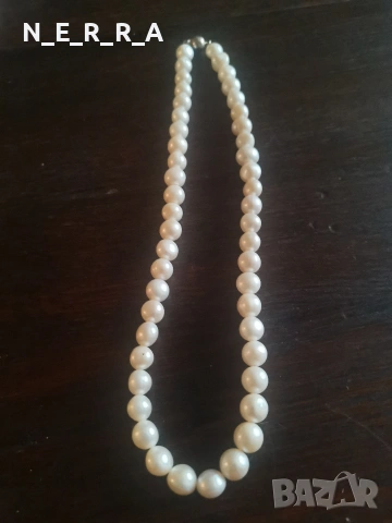 Гердан естествени перли, снимка 2 - Колиета, медальони, синджири - 53484370