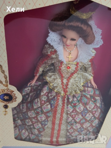 Нова ретро кукла Барби 1994 Elizabethan Queen Barbie, снимка 5 - Кукли - 52676401
