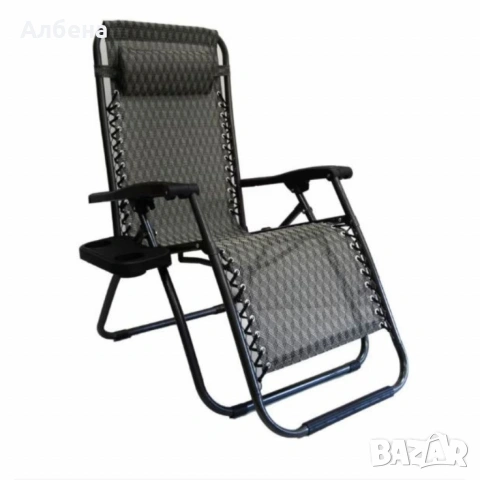 Плажен стол-шезлонг с възглавничка 175x52 см NS6318, снимка 3 - Градински мебели, декорация  - 53479947