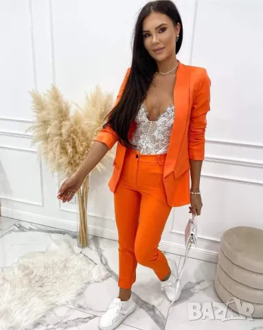 Оранжево сако, снимка 2 - Сака - 50020599