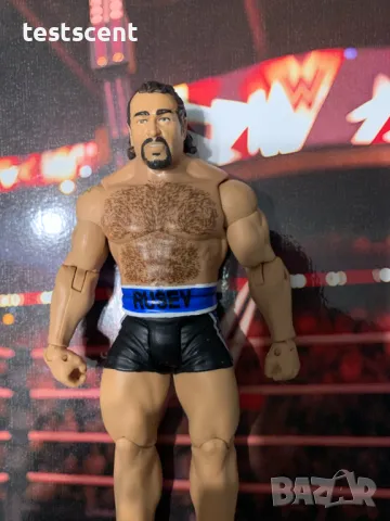 Екшън фигура WWE Rusev Miro Русев Миро blue Мачка Mattel figure играчка, снимка 4 - Фигурки - 48450667