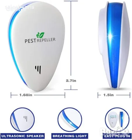 Ултразвукови отблъскватели за вредители: За вътрешно помещение, против мишки, паяци, комари, снимка 6 - Други стоки за дома - 49812122