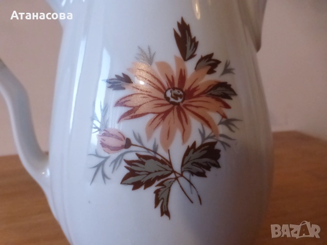 Кана български порцелан Коста Йорданов Видин 1960 г 2, снимка 3 - Аксесоари за кухня - 52504588