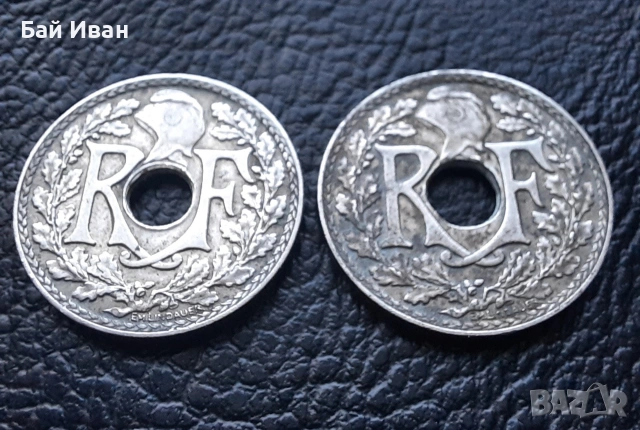 Стара монета 10 сантима 1935 г. и 1936 г.Франция - красиви !, снимка 8 - Нумизматика и бонистика - 42211307