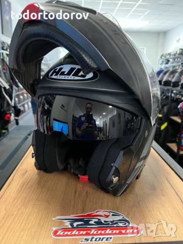 Отваряема мото каска HJC I90 ZONDA,размер L 59-60 см. вградени очила, снимка 4 - Аксесоари и консумативи - 51924112