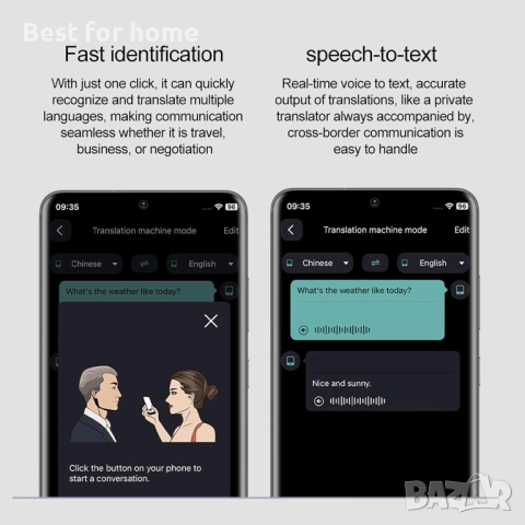 Умни очила W100 с блокиране на синята светлина, аудио разговори, превод в реално време., снимка 3 - Друга електроника - 52444272