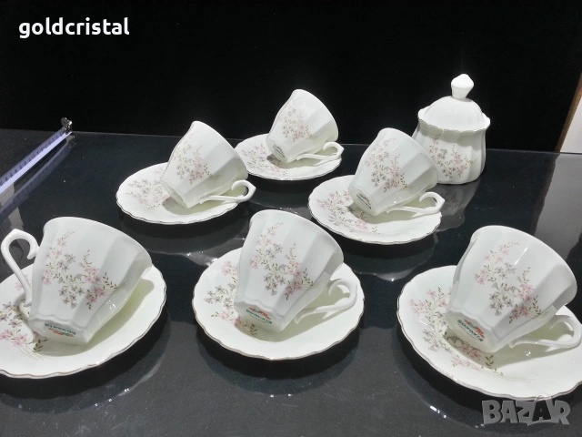 Стар български костен порцелан чаши за чай , снимка 2 - Антикварни и старинни предмети - 53317053