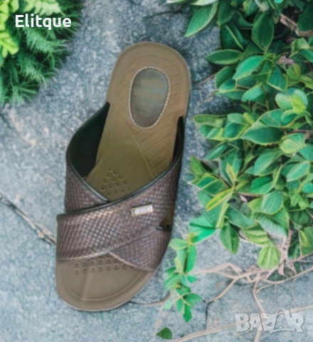 Маркови мъжчки кожени чехли, снимка 3 - Мъжки чехли - 52863939