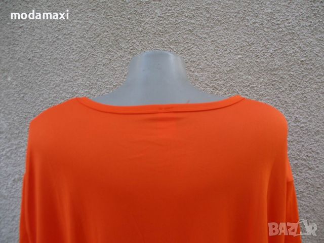 4XL /5XL Нова тениска в оранжево червено , снимка 6 - Тениски - 45830151