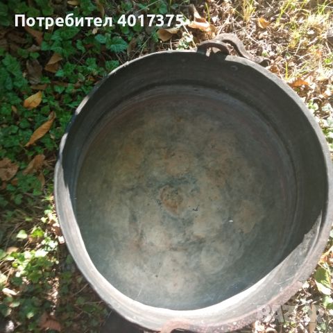 Голям меден котел, снимка 2 - Антикварни и старинни предмети - 46730518