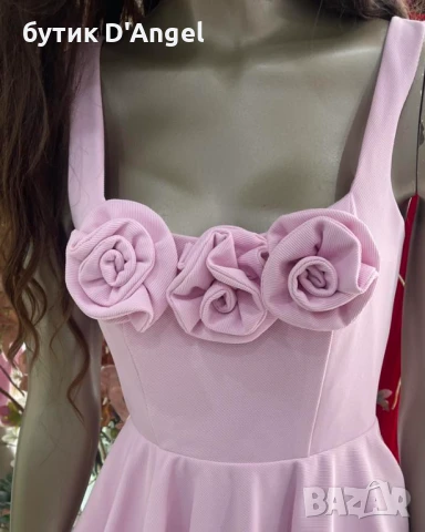 FOTEVA FASHION HOUSE рокля с 3D рози, снимка 5 - Рокли - 50472161