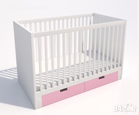Бебешко креватче / легло / кошарка с чекмеджета, Икеа, снимка 6 - Кошарки - 45382409