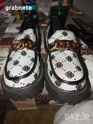 Дамски мокасини на висока подметка, снимка 1