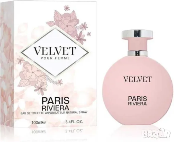 Тоалетна вода за жени Velvet от Paris Riviera EAU DE TOILETTE 100ml, снимка 2 - Дамски парфюми - 46903576