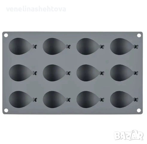 12 броя големи балона силиконов молд форма за свещи гипс сапун смола фондан за декорация на торта , снимка 3 - Форми - 53938171