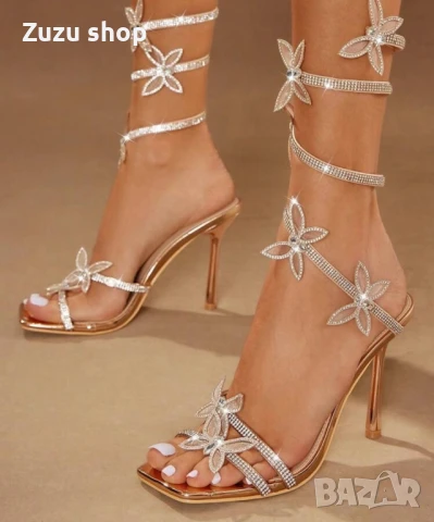 Официални сандали с пеперуди, снимка 7 - Сандали - 50428714