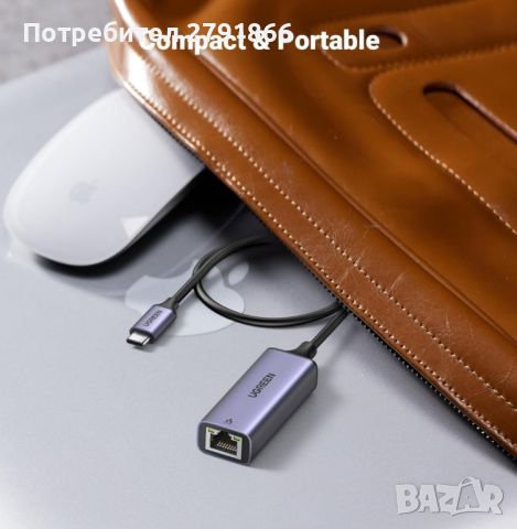 UGREEN USB C to Ethernet Adapter, снимка 3 - Друга електроника - 46451796