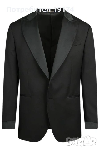 Смокинг черен със сатенен MONNI Milano, снимка 2 - Сака - 53815891