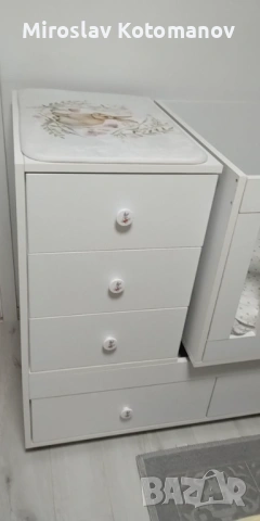 Детско легло с кошара и шкафче 3 в 1, снимка 6 - Кошарки - 53226259