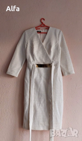 Елегантна официална рокля – размер 40, цвят "ванилия"