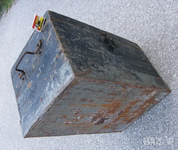 Оригинал Български Войнишки Дървен САНДЪК 59x33x31 см Армейски Военен Куфар Ракла БА 1940-те БАРТЕР, снимка 6 - Антикварни и старинни предмети - 49153795