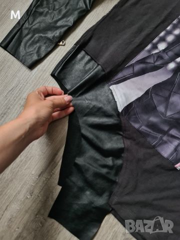 Нова колекция черна дамска блуза с кожени акценти на намаление , снимка 5 - Блузи с дълъг ръкав и пуловери - 45887939