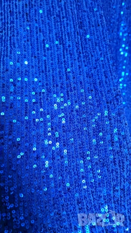 Синя блуза с пайети Floyd, снимка 4 - Тениски - 54136460