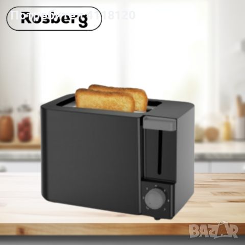 Тостер Rosberg R51440F, 700W, 2филийки, 2 ГОДИНИ ГАРАНЦИЯ, снимка 2 - Тостери - 46035984