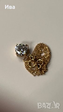 Колие с диамант - злато 14К / 1 carat, снимка 7 - Колиета, медальони, синджири - 45974147