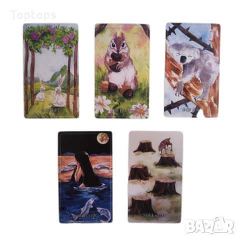 Таро карти 7х12см: Seasonal Fox Tarot & Wild Child Tarot & Nishikigoi Tarot, снимка 4 - Карти за игра - 45399685