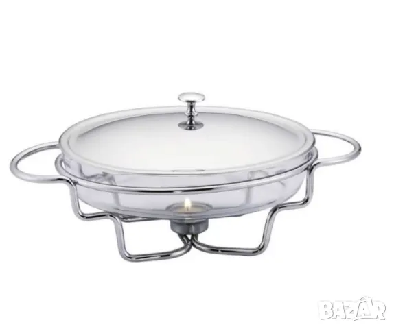 Съд за затопляне Bohmann, 1.6 л., Стоманен капак, Стъкло, Инокс, снимка 1