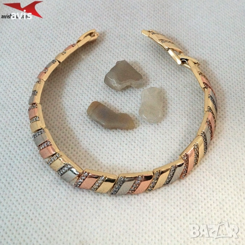 Гривна с 14К златно покритие 234836, снимка 4 - Гривни - 52985458