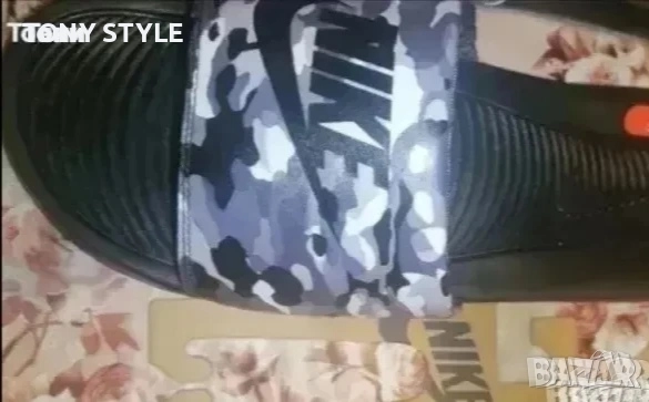 NIKE ORIGINAL Нови Мъжки Кожени Чехли 52, снимка 5 - Мъжки чехли - 51489785