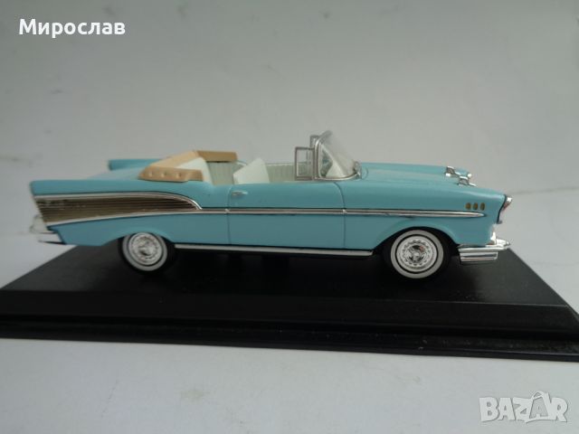 1:43 CHEVROLET BELAIR CONVERTIBLE КОЛИЧКА ИГРАЧКА МОДЕЛ, снимка 4 - Колекции - 45433530