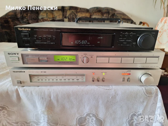 TECHNICS ST-302L STEREO TUNER.   SONY ST -JX 35L STEREO TUNER.  TELEFUNKEN RT100.
