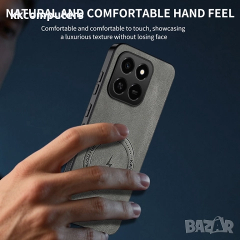 WANLONFENG Магнитен Калъф за Honor X7d / 400 Smart - MagSafe, Вкл. Протектор, 4 Цвята, снимка 5 - Калъфи, кейсове - 52467385