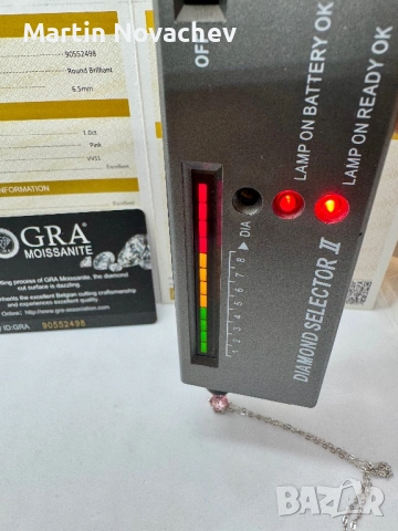 Сребърно колие с мойсанит (Диамант) 1 карат, снимка 14 - Колиета, медальони, синджири - 52944028