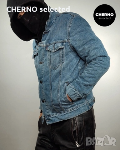 Мъжко синьо дънково яке LEVI’S Trucker Denim Jacket – размер L , снимка 5 - Якета - 54018818